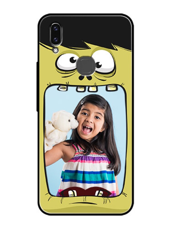 Custom Vivo V9 Pro Personalized Glass Phone Case  - Cartoon monster back case Design