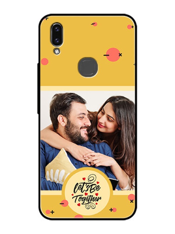 Custom Vivo V9 Pro Photo Printing on Glass Case - Lets be Together Design