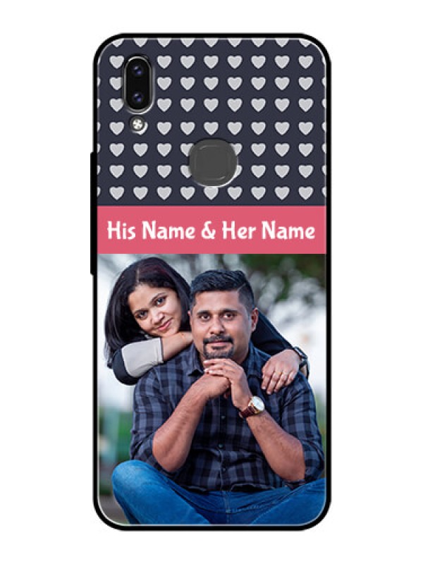 Custom Vivo V9 Youth Custom Glass Mobile Case  - Love Symbols Design