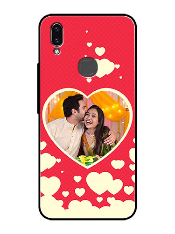Custom Vivo V9 Youth Custom Glass Mobile Case  - Love Symbols Phone Cover Design