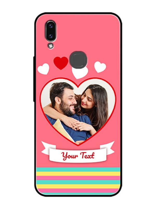 Custom Vivo V9 Youth Photo Printing on Glass Case  - Love Doodle Design