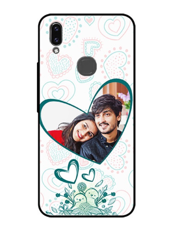 Custom Vivo V9 Youth Photo Printing on Glass Case  - Premium Couple Design