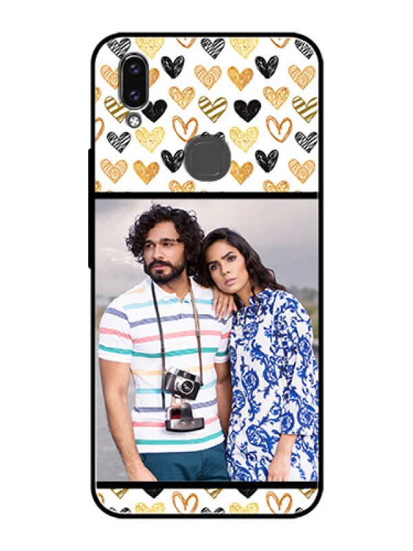 Custom Vivo V9 Youth Photo Printing on Glass Case  - Love Symbol Design
