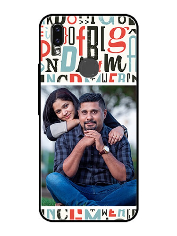 Custom Vivo V9 Youth Personalized Glass Phone Case  - Alphabet Design