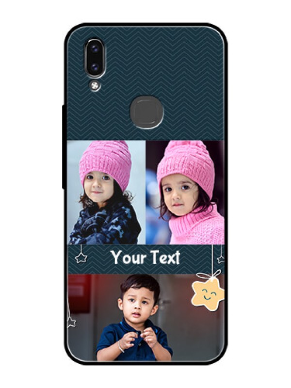 Custom Vivo V9 Youth Custom Glass Mobile Case  - Hanging Stars Design