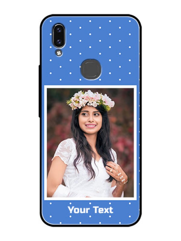 Custom Vivo V9 Youth Photo Printing on Glass Case  - Polka dots design