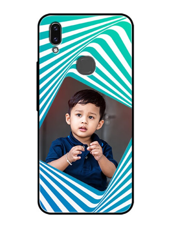 Custom Vivo V9 Youth Personalized Glass Phone Case  - Abstract Spiral Design
