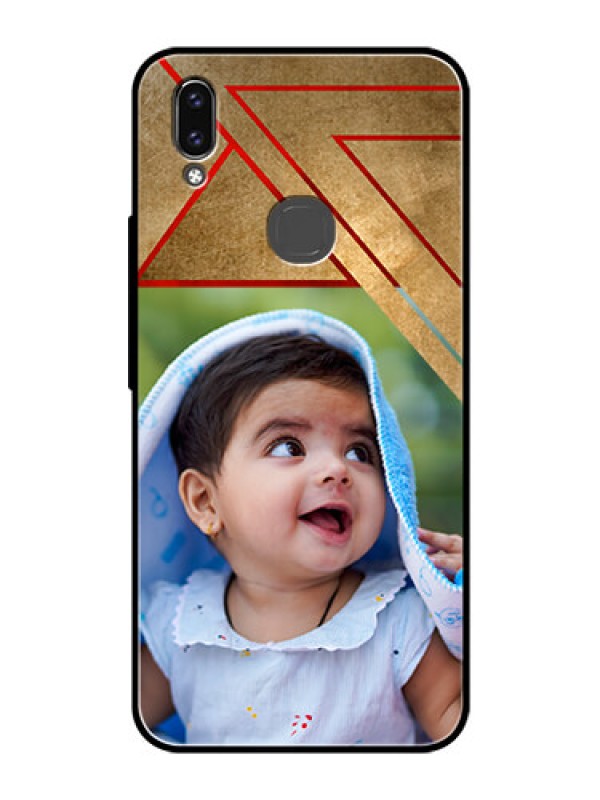 Custom Vivo V9 Youth Personalized Glass Phone Case  - Gradient Abstract Texture Design