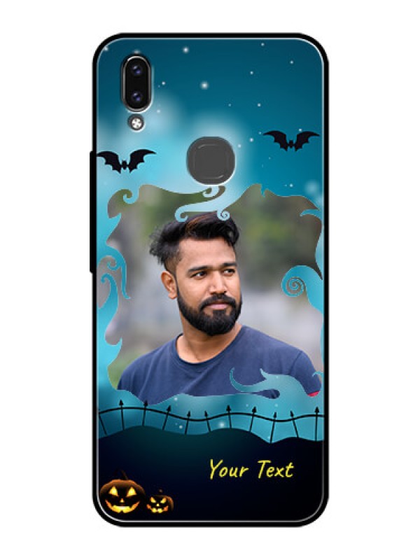 Custom Vivo V9 Youth Custom Glass Phone Case  - Halloween frame design
