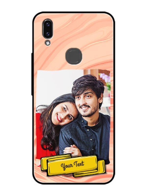 Custom Vivo V9 Youth Personalized Glass Phone Case  - Marble Texture Design