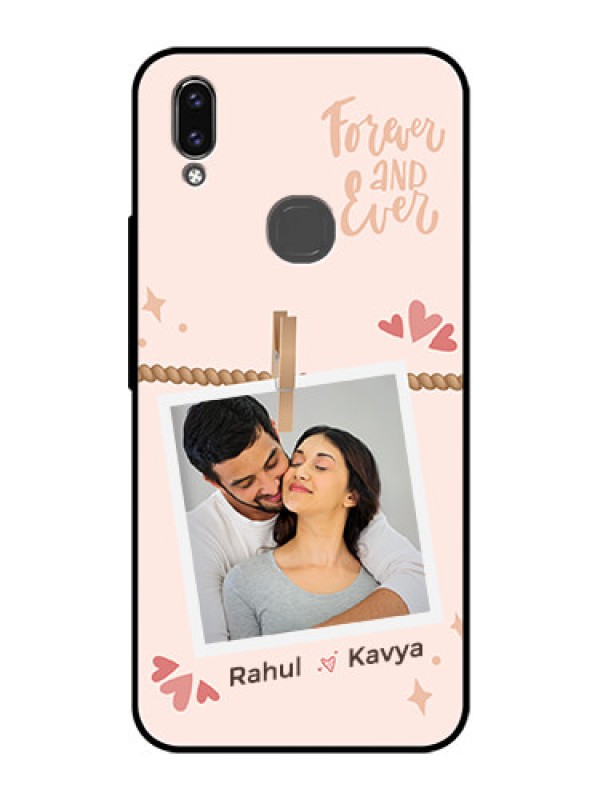 Custom Vivo V9 Youth Custom Glass Phone Case - Forever and ever love Design