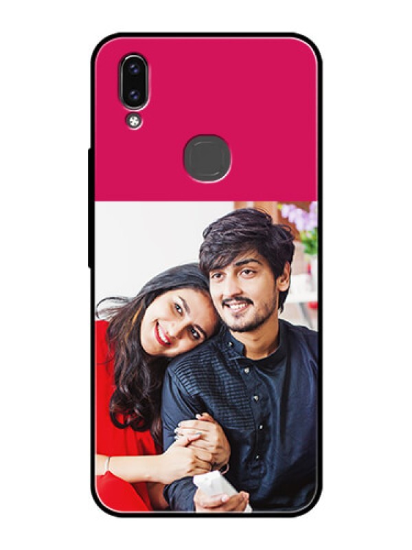 Custom Vivo V9 Custom Glass Mobile Case  - Anniversary Cover Design