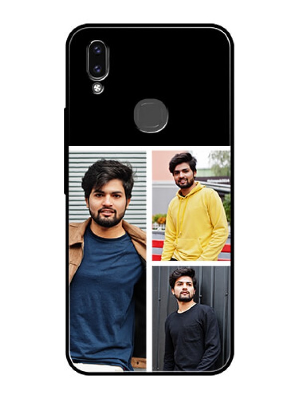 Custom Vivo V9 Photo Printing on Glass Case  - Upload Multiple Picture Design