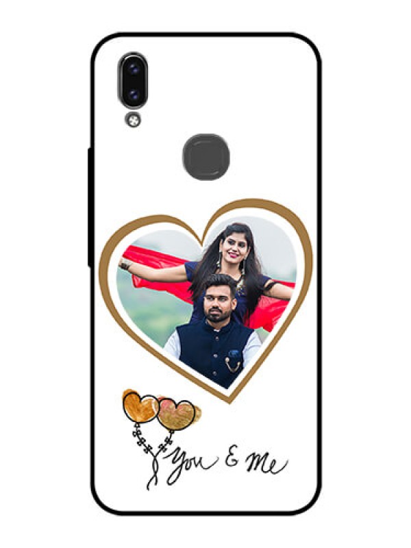 Custom Vivo V9 Custom Glass Mobile Case  - You & Me Design