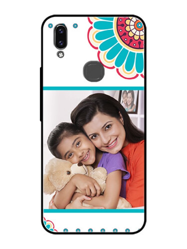 Custom Vivo V9 Custom Glass Phone Case  - Flower Design