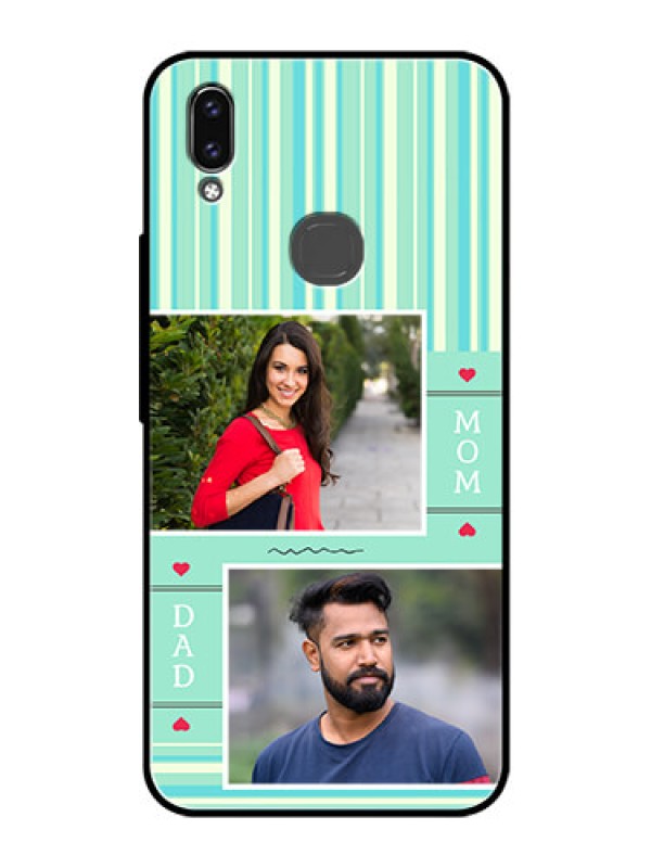 Custom Vivo V9 Custom Glass Phone Case  - Mom & Dad Pic Design