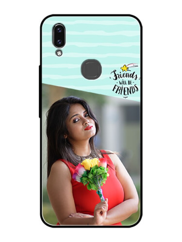 Custom Vivo V9 Custom Glass Phone Case  - Friends Picture Icon Design