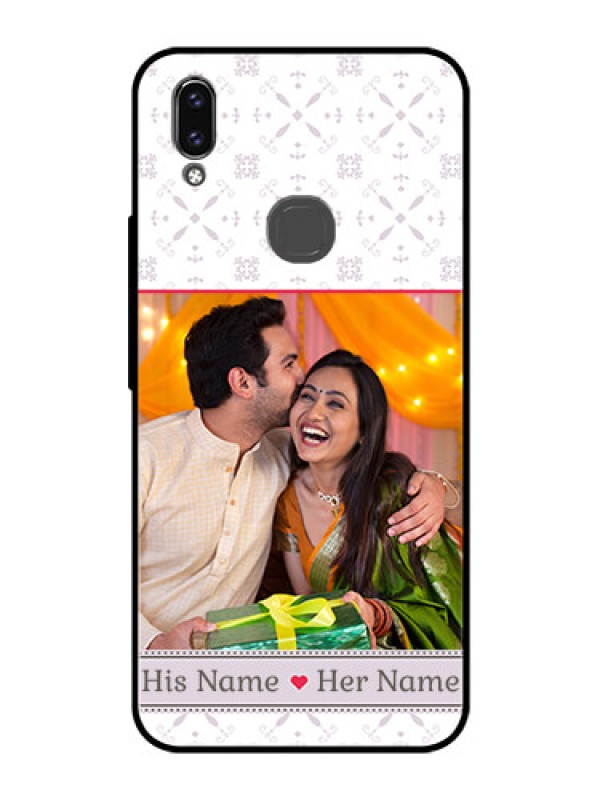 Custom Vivo V9 Custom Glass Mobile Case  - with Photo and Ethnic Design