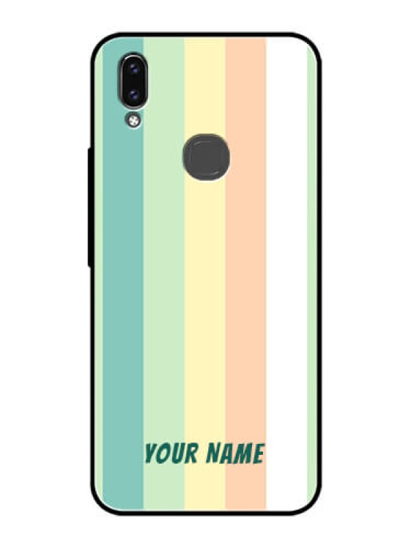 Custom Vivo V9 Photo Printing on Glass Case - Multi-colour Stripes Design