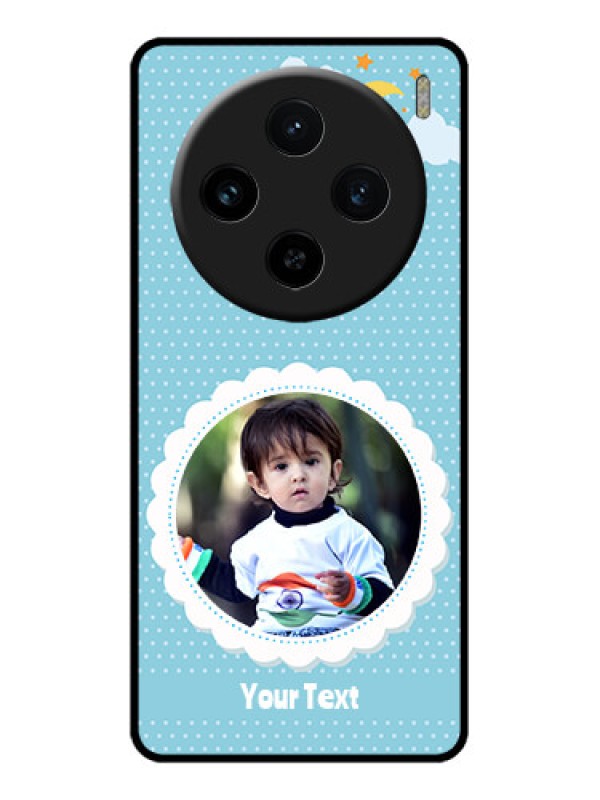 Custom Vivo X100 5G Custom Glass Phone Case - Violet Pattern Design