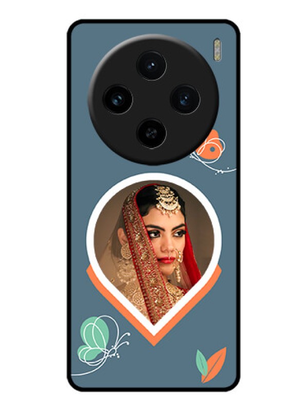 Custom Vivo X100 5G Custom Glass Phone Case - Droplet Butterflies Design