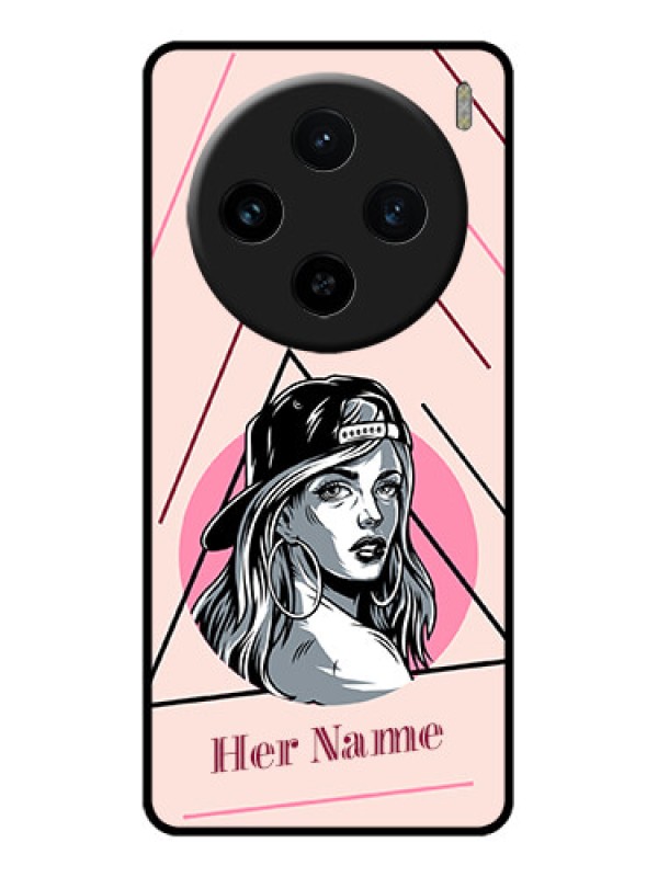 Custom Vivo X100 5G Custom Glass Phone Case - Rockstar Girl Design