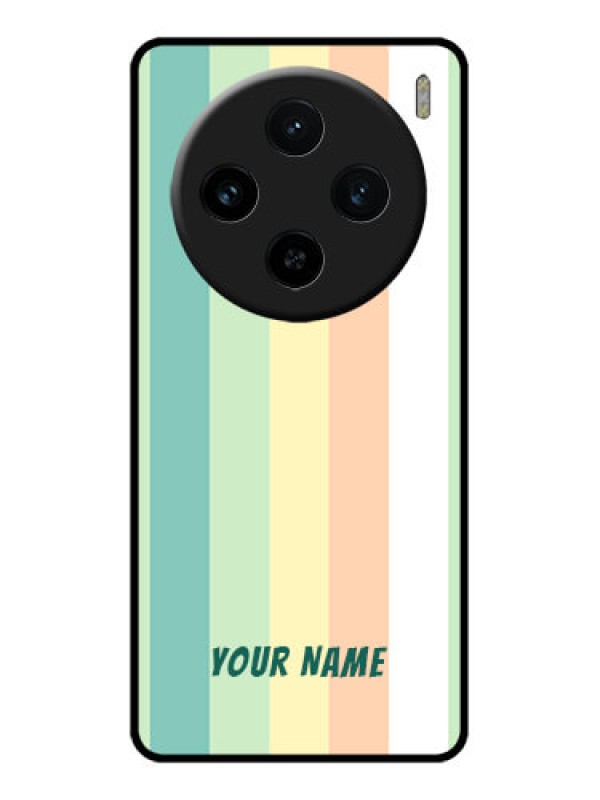 Custom Vivo X100 5G Custom Glass Phone Case - Multi - Colour Stripes Design