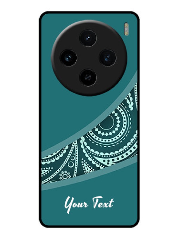 Custom Vivo X100 5G Custom Glass Phone Case - Semi Visible Floral Design