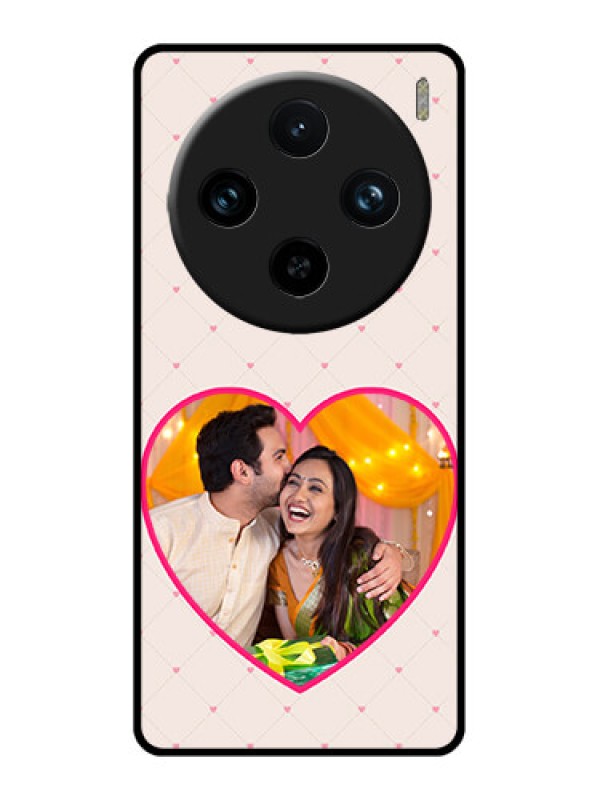 Custom Vivo X100 Pro 5G Custom Glass Phone Case - Heart Shape Design