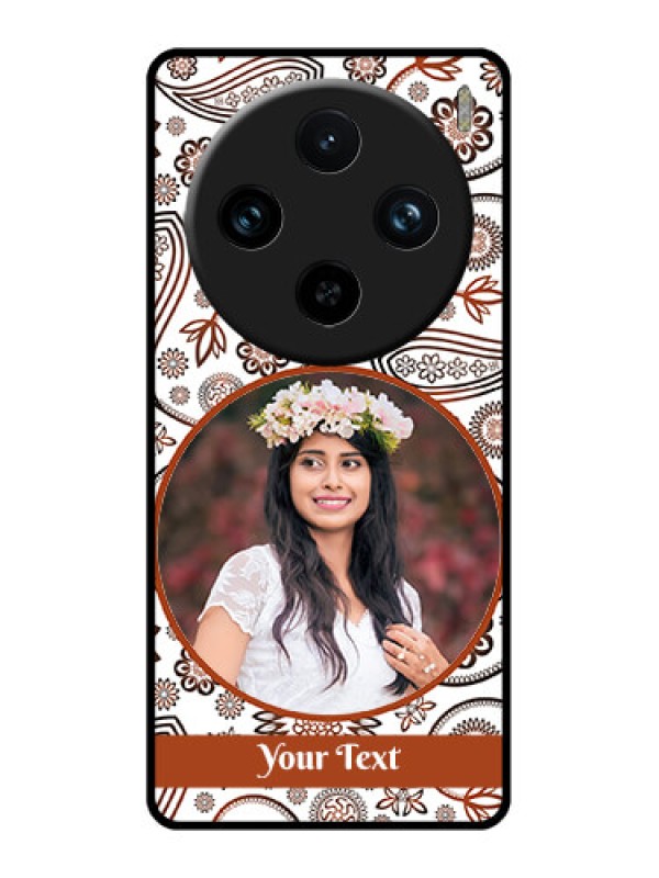 Custom Vivo X100 Pro 5G Custom Glass Phone Case - Abstract Flower Design