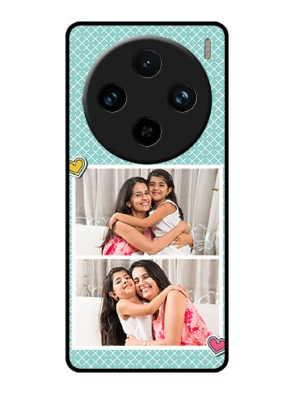 Custom Vivo X100 Pro 5G Custom Glass Phone Case - 2 Image Holder With Pattern Design