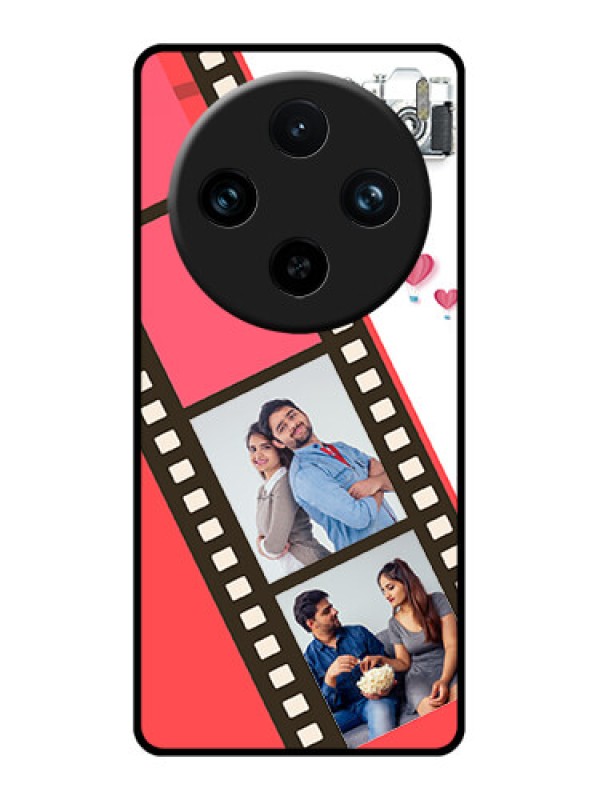Custom Vivo X100 Pro 5G Custom Glass Phone Case - 3 Image Holder With Film Reel