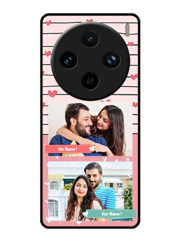 Custom Vivo X100 Pro 5G Custom Glass Phone Case - Photo With Heart Design