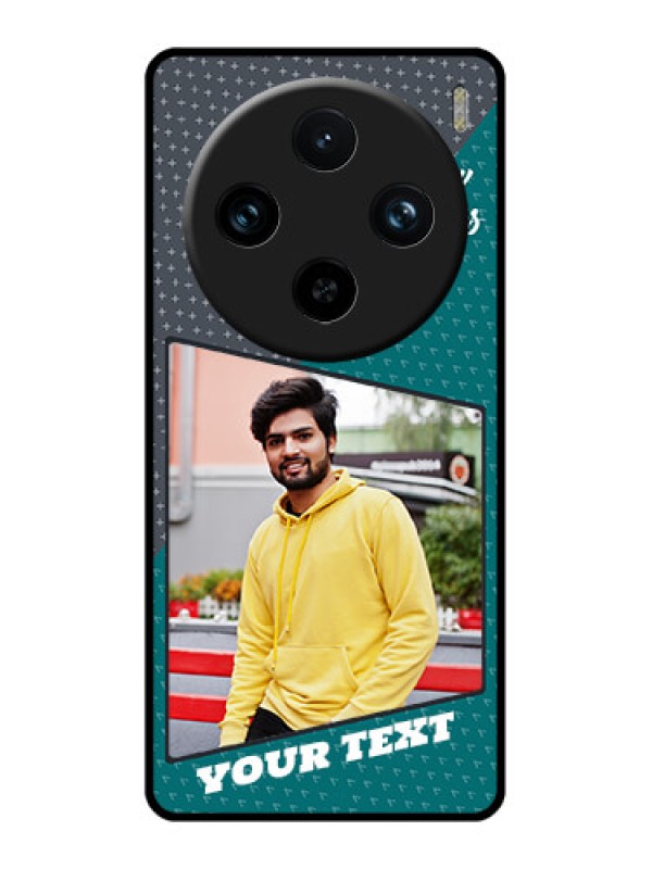 Custom Vivo X100 Pro 5G Custom Glass Phone Case - Background Pattern Design With Quote