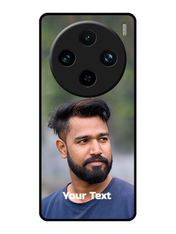 Custom Vivo X100 Pro 5G Custom Glass Phone Case - Photo With Text Design