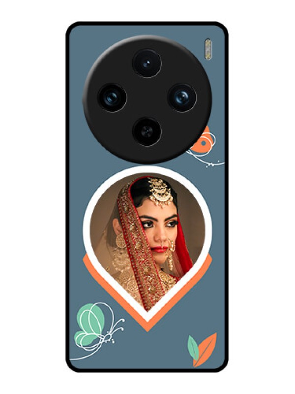 Custom Vivo X100 Pro 5G Custom Glass Phone Case - Droplet Butterflies Design