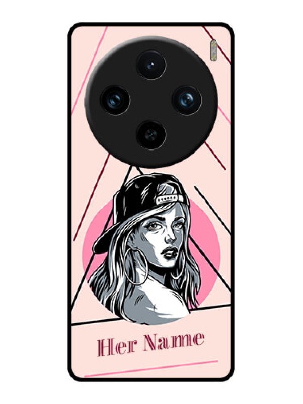 Custom Vivo X100 Pro 5G Custom Glass Phone Case - Rockstar Girl Design