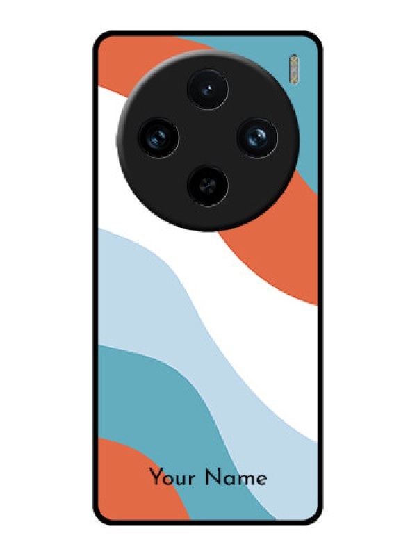 Custom Vivo X100 Pro 5G Custom Glass Phone Case - Coloured Waves Design