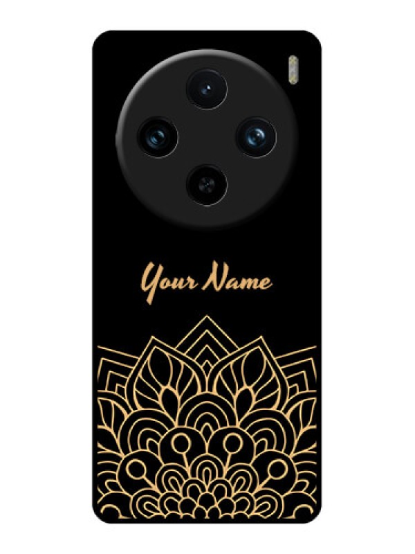 Custom Vivo X100 Pro 5G Custom Glass Phone Case - Golden Mandala Design