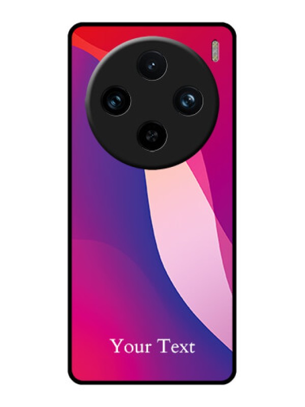 Custom Vivo X100 Pro 5G Custom Glass Phone Case - Digital Abstract Overlap Design