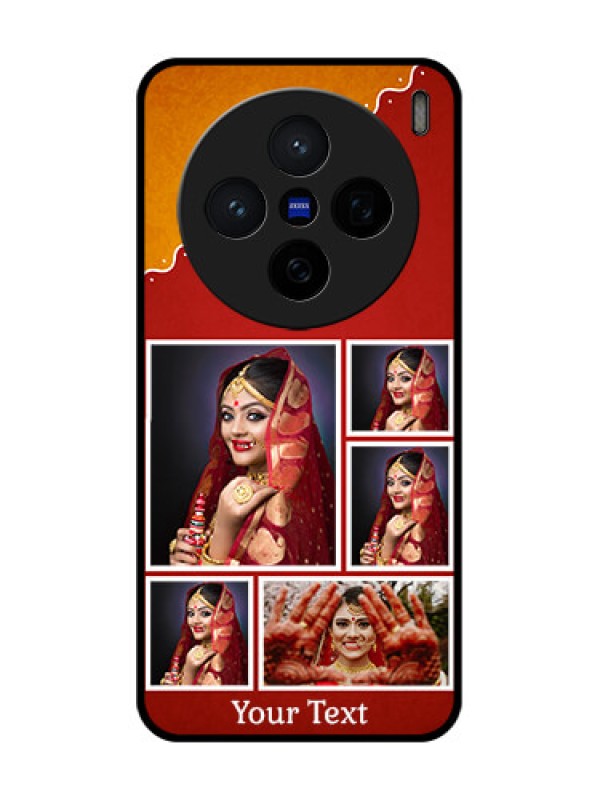 Custom Vivo X200 5G Custom Glass Phone CaseWedding Pic Upload Design