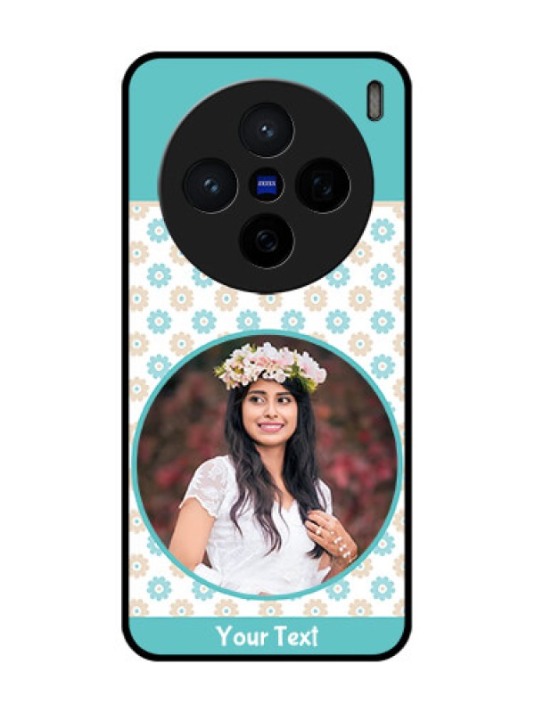 Custom Vivo X200 5G Custom Glass Phone CaseBeautiful Flowers Design