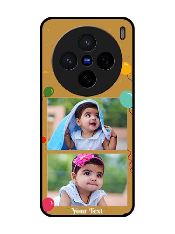 Custom Vivo X200 5G Custom Glass Phone CaseImage Holder With Birthday Celebrations Design