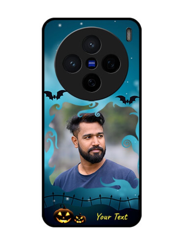 Custom Vivo X200 5G Custom Glass Phone CaseHalloween Frame Design