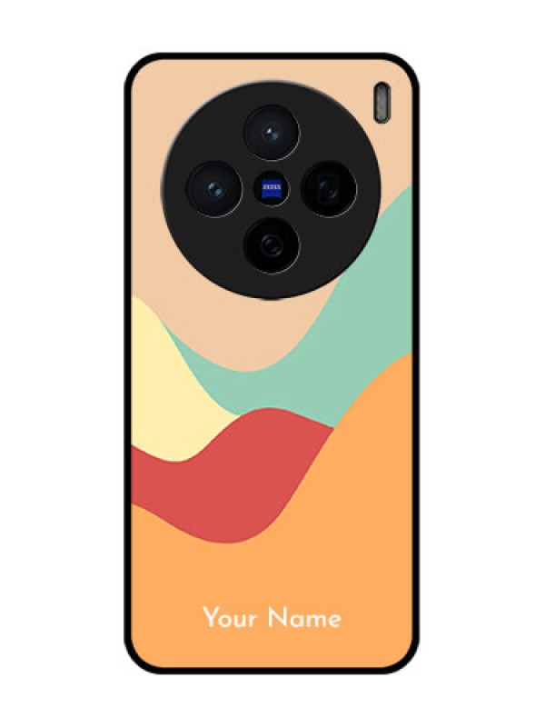 Custom Vivo X200 5G Custom Glass Phone CaseOcean Waves Multi - Colour Design