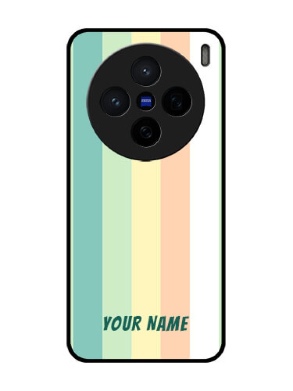 Custom Vivo X200 5G Custom Glass Phone CaseMulti - Colour Stripes Design