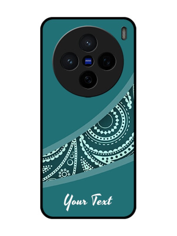 Custom Vivo X200 5G Custom Glass Phone CaseSemi Visible Floral Design