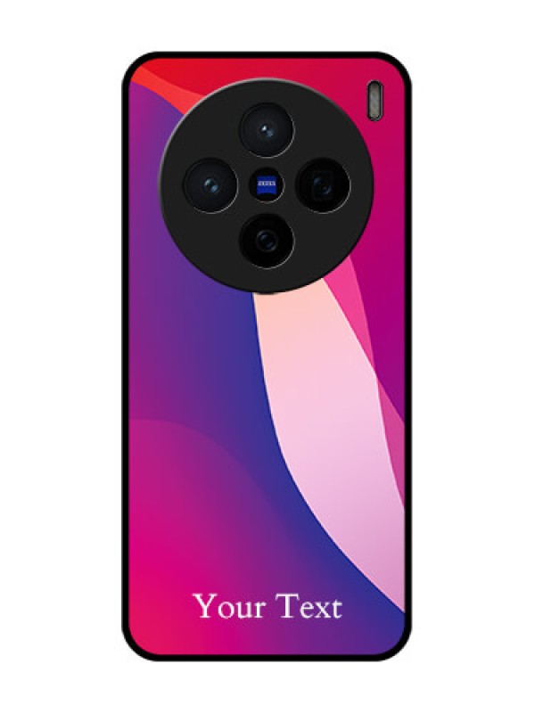 Custom Vivo X200 5G Custom Glass Phone CaseDigital Abstract Overlap Design