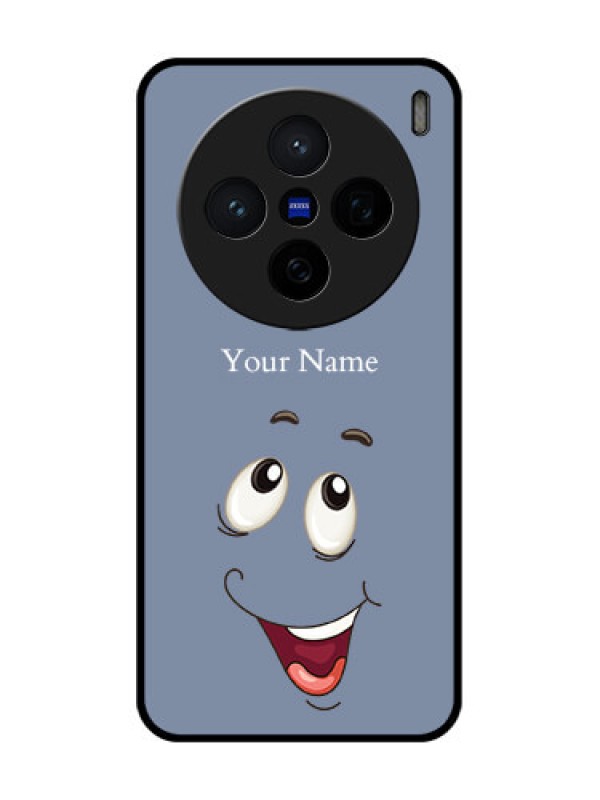 Custom Vivo X200 5G Custom Glass Phone CaseLaughing Cartoon Face Design