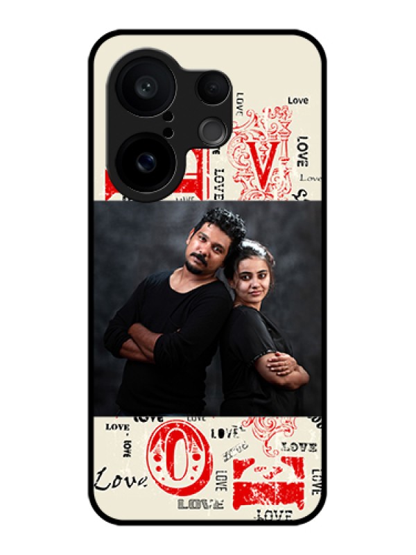 Custom Vivo X200 FE 5G Custom Glass Phone Case - Trendy Love Design Case